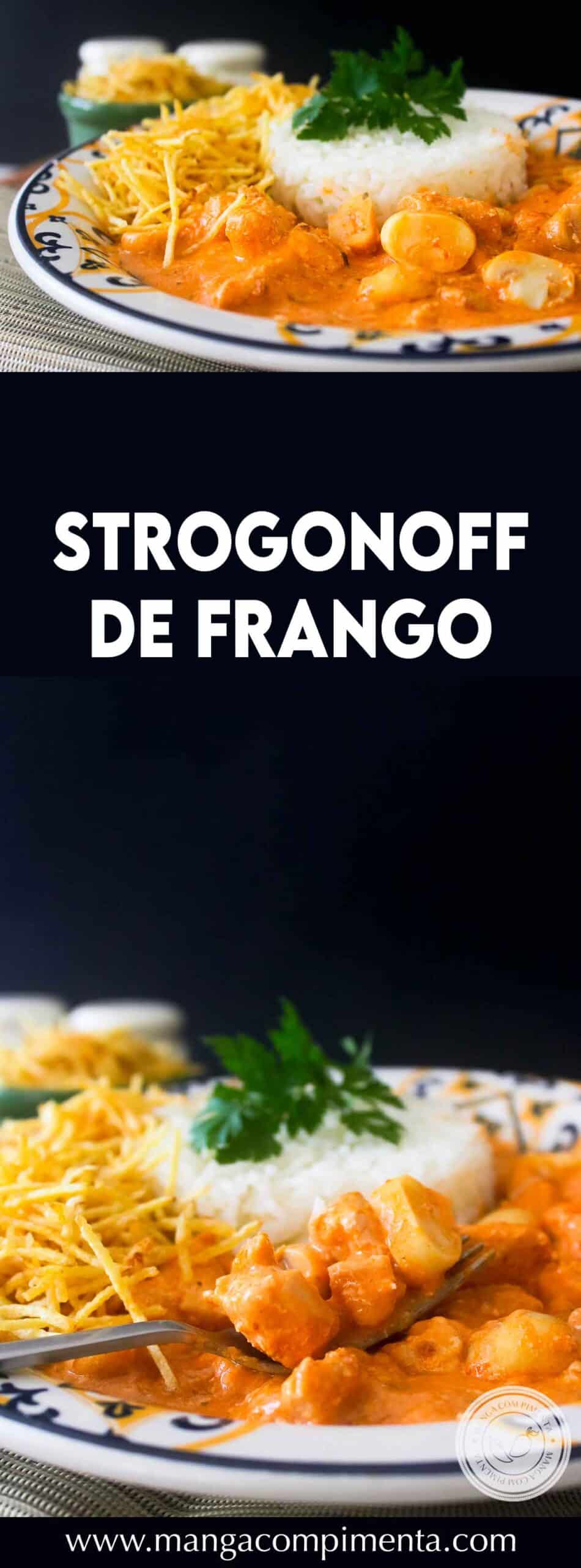 Receita de Strogonoff de Frango - muito fácil de fazer um prato cremoso de frango e com um sabor delicioso.