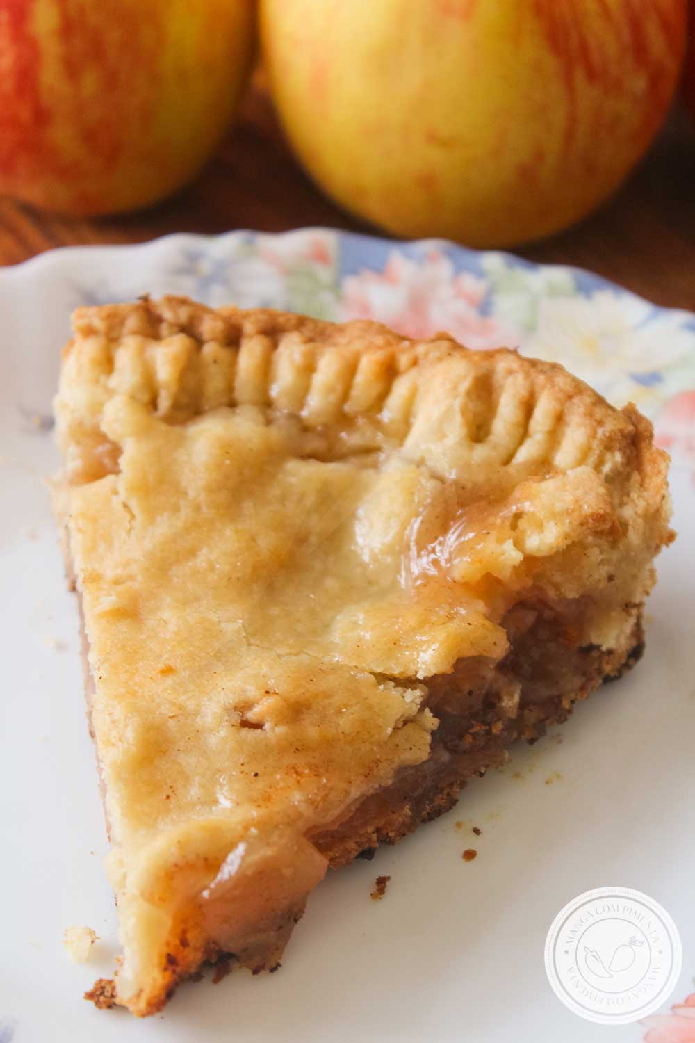 Receita de Apple Pie, verdadeira Torta de Maçã Americana para o seu café da tarde com os amigos.