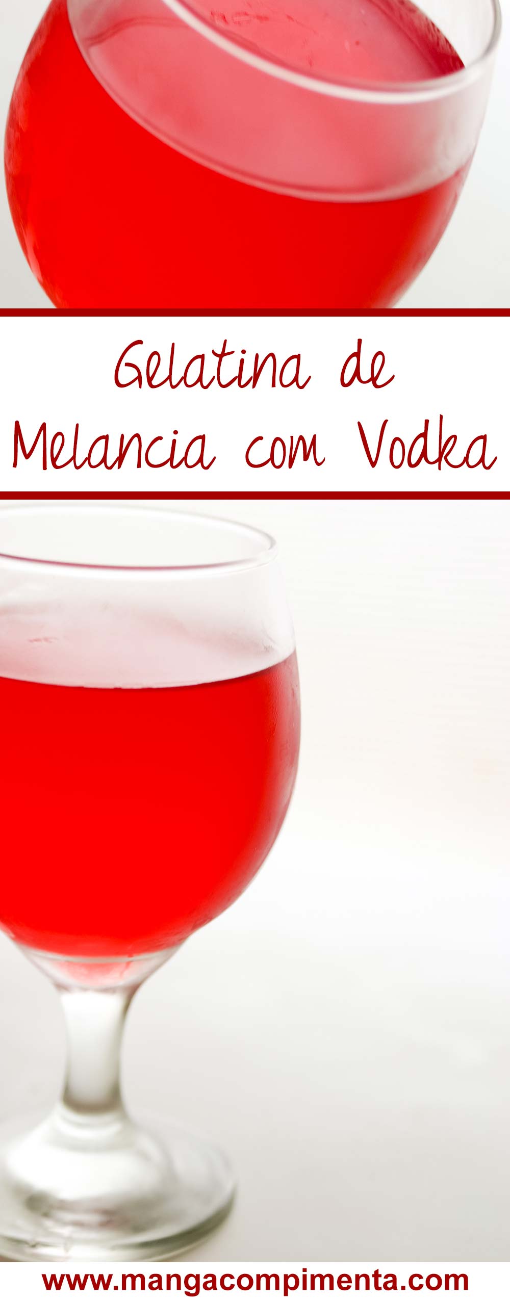 Gelatina de Melancia com Vodka - sobremesa para dia de festa!