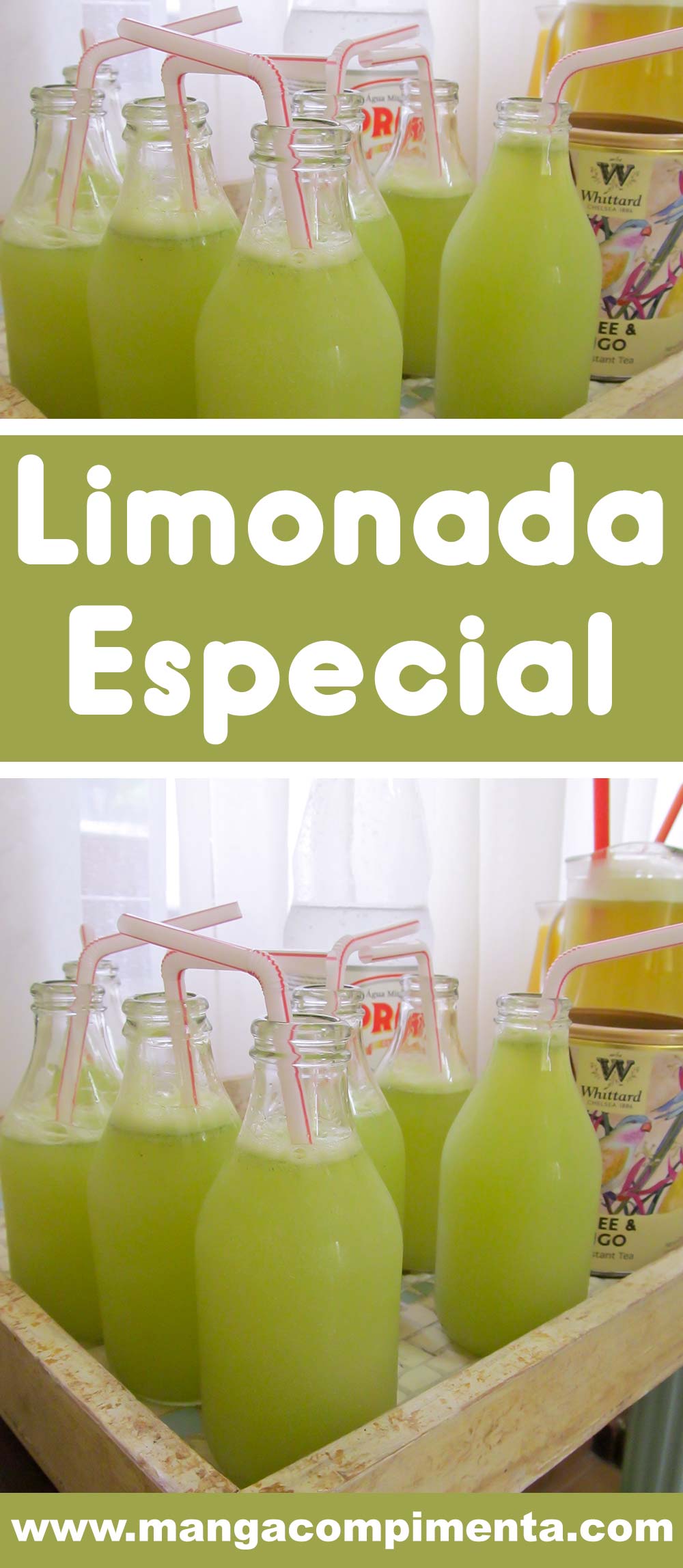 Limonada Especial da Lia do Tacho da Pepa - com Limão Siciliano e Capim Santo, uma bebida deliciosa.