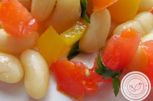 Salada de Feijão Branco - uma delícia do almoço para a semana!