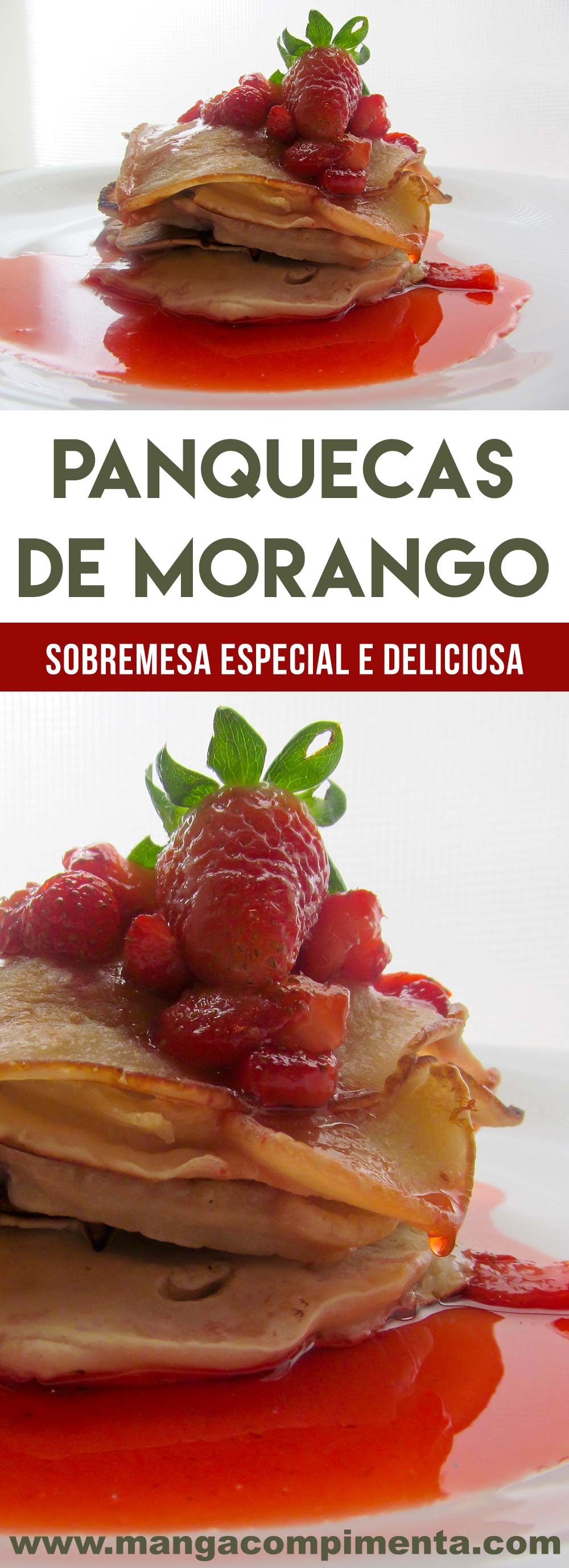 Panquecas de Morango | prepare um doce delicioso para as pessoas que você mais ama.