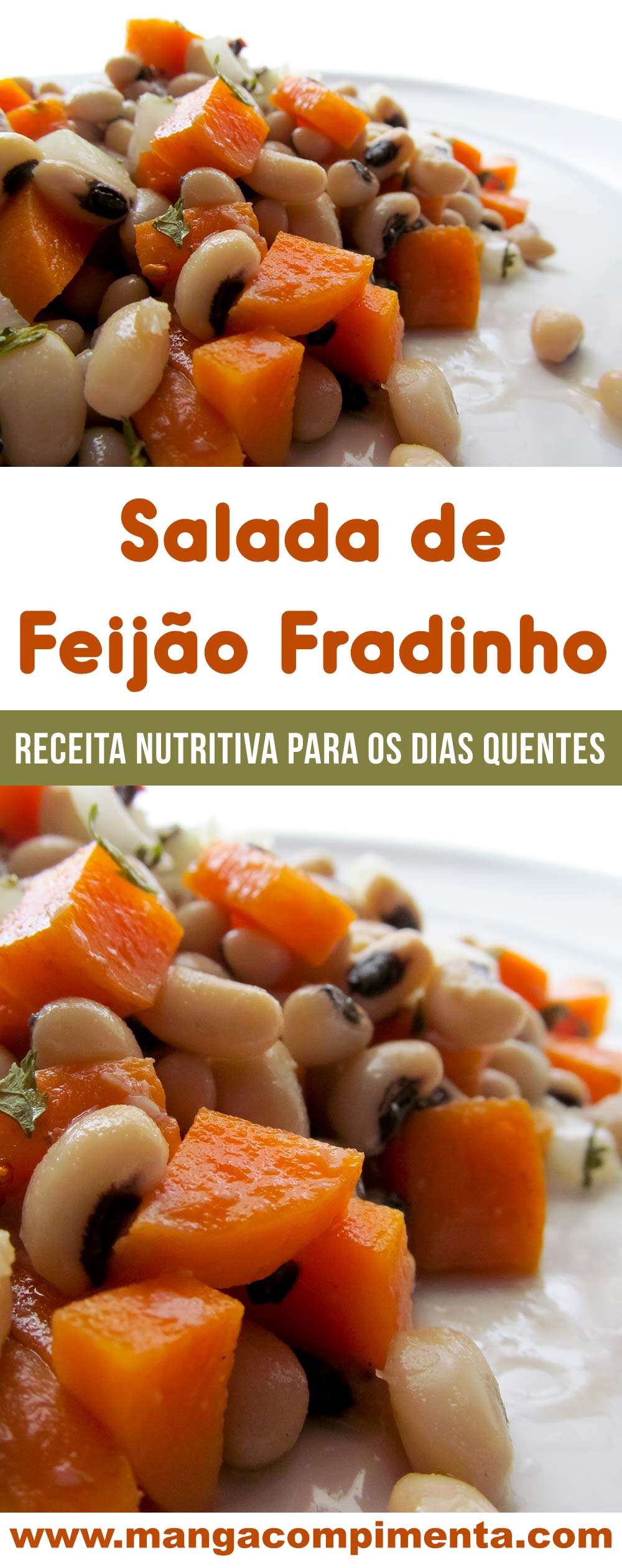 Salada de Feijão Fradinho - um prato gostoso para os dias quentes.