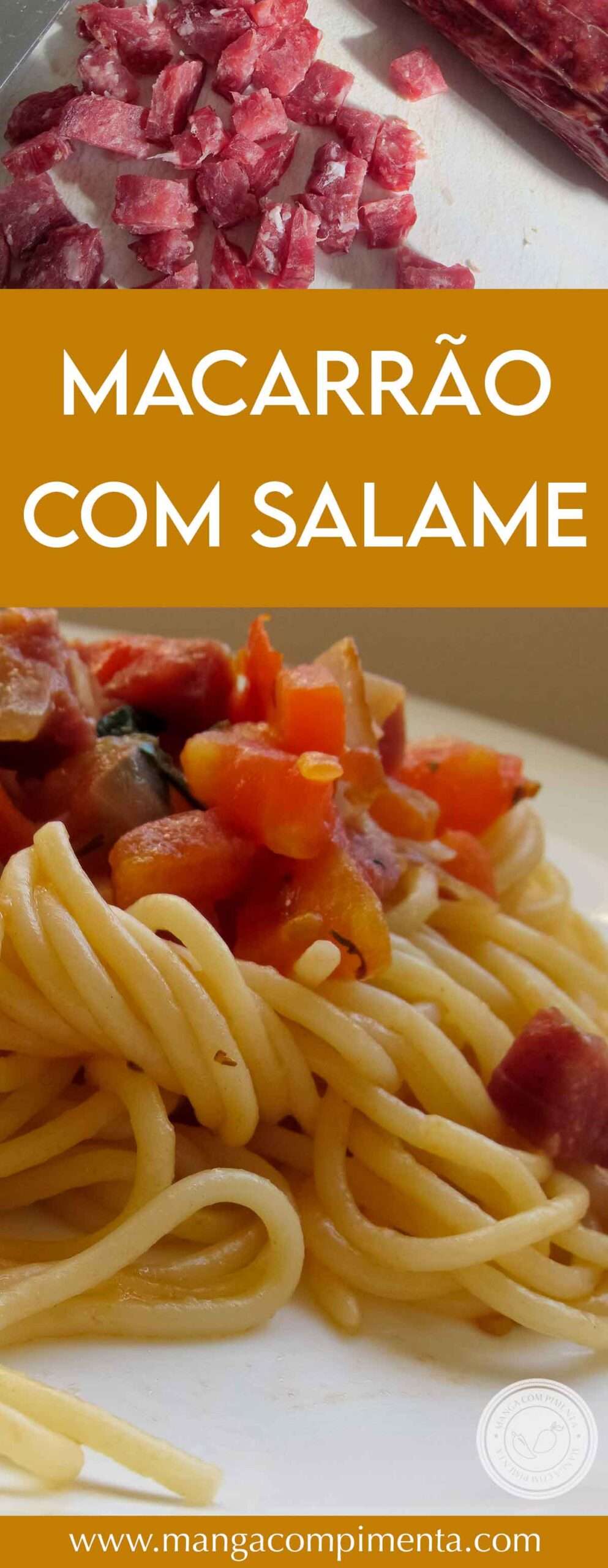 Receita de Macarrão com Salame - almoço Express delicioso na Semana!