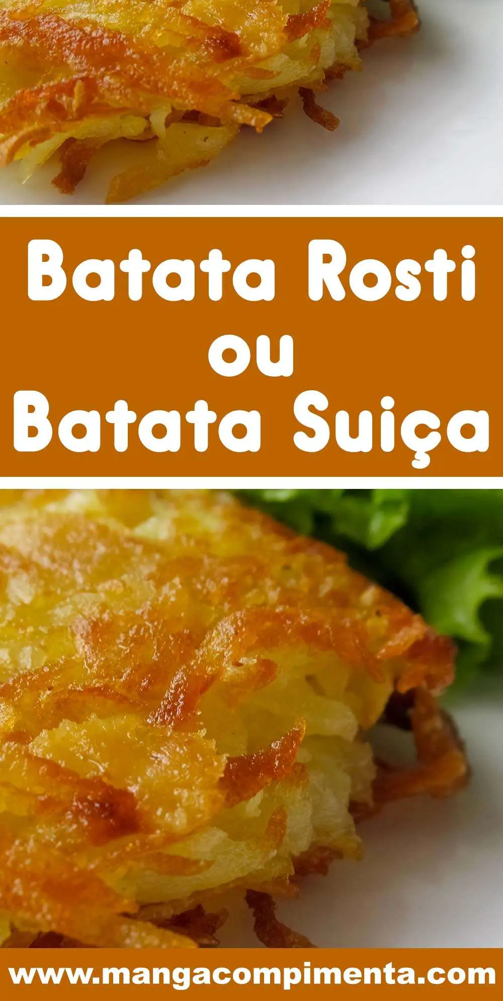 Batata Rosti ou Batata Suíça - um prato delicioso para lanchar ou almoçar. 