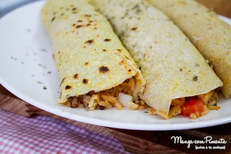 Receita de Burritos de Frango Manga com Pimenta