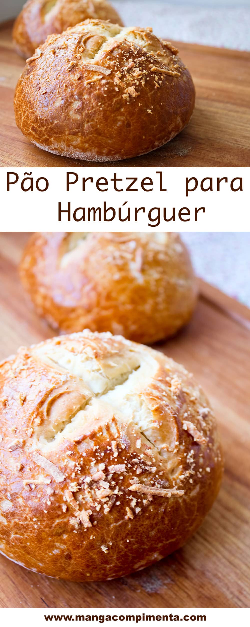 Pão Pretzel para Hambúrguer