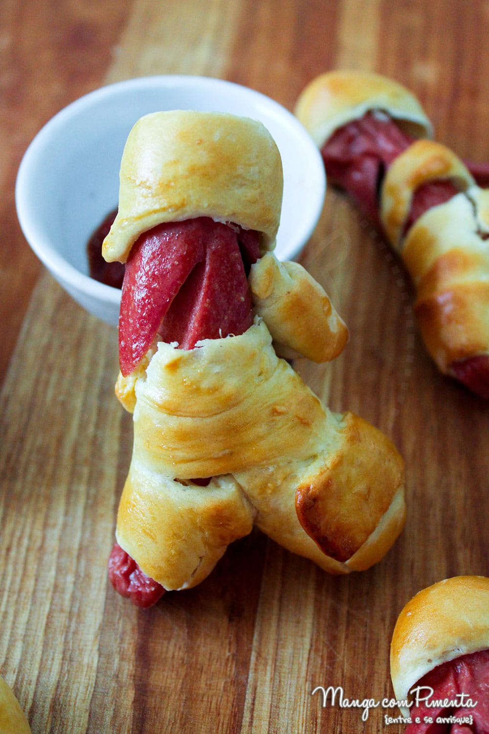 Múmias Hot Dogs - Comidinhas de Halloween