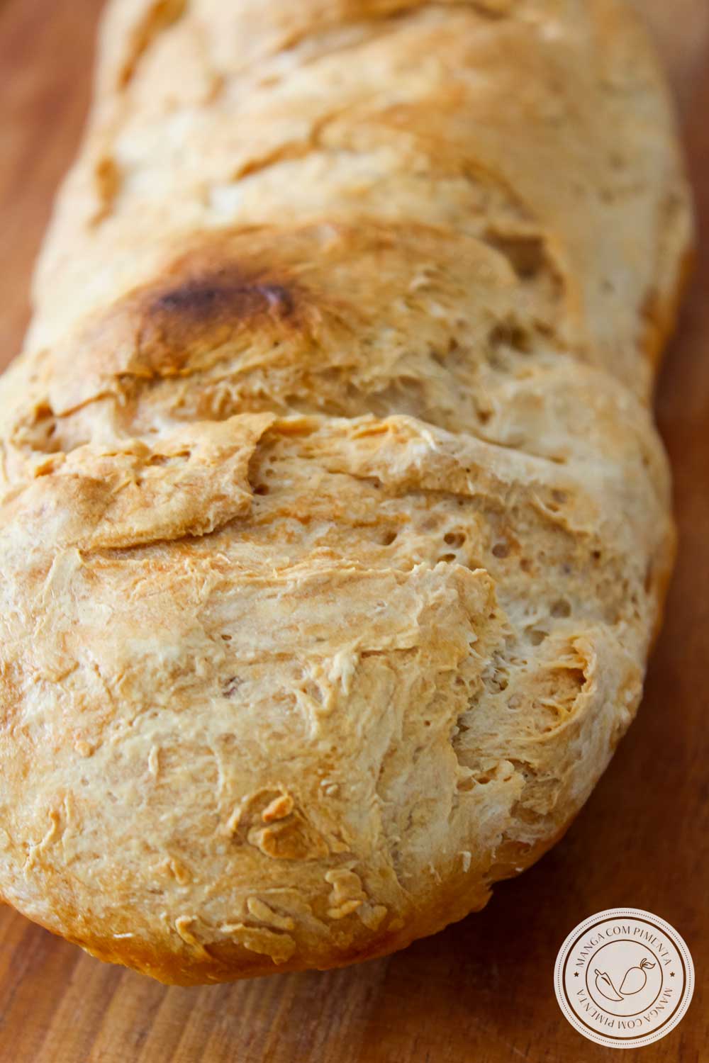 Receita de Pão Italiano - Pão Rústico para o café da manhã, lanche da tarde ou para acompanhar aquele prato italiano na hora do almoço.