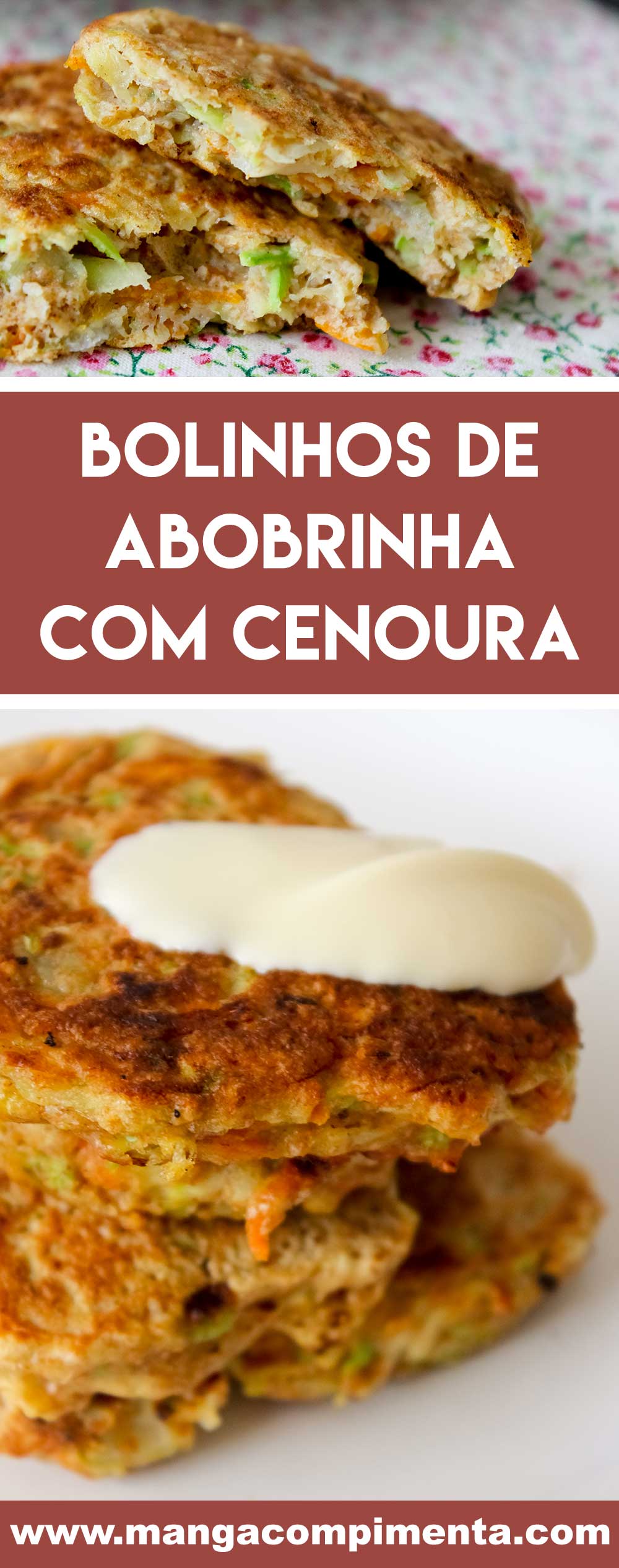 Receita de Bolinhos de Abobrinha com Cenoura - um delicioso prato para o almoço. 