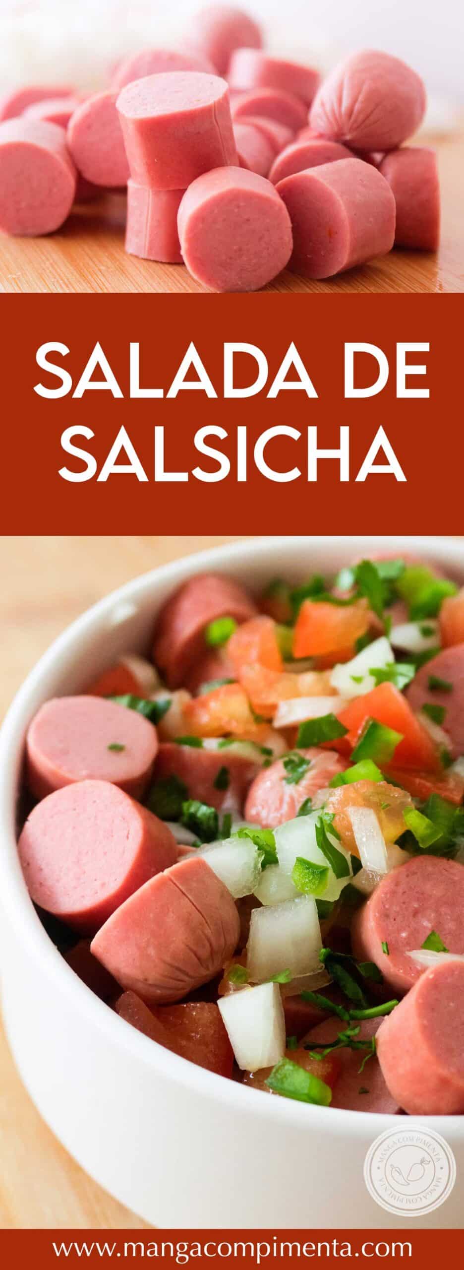 Receita de Salada de Salsicha - um prato versátil e delicioso para servir no almoço ou um lanche.