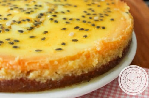 Receita de Cheesecake de Maracujá - prepare essa sobremesa linda para as festas do final de ano ou para dias de comemorações. 
