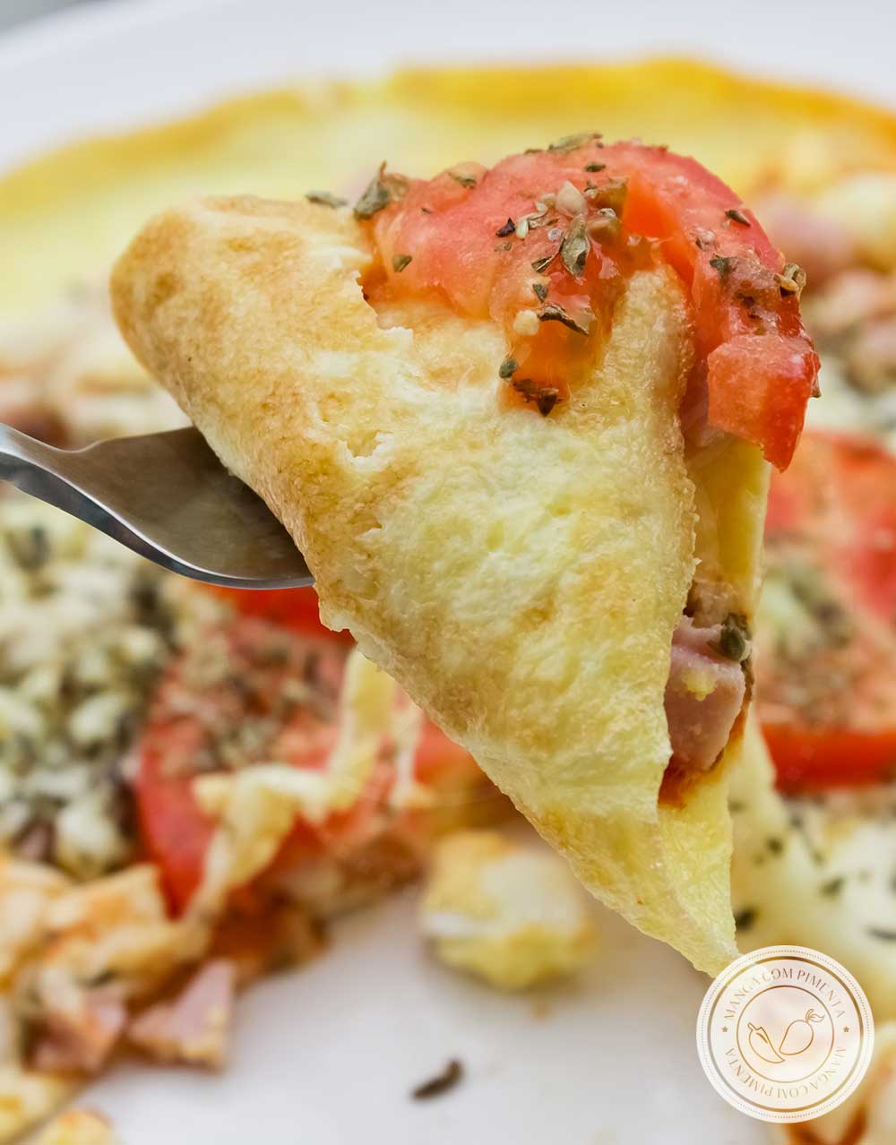 Receita de Pizza Omelete ou Omelete Pizza - prepare um lanche delicioso para um almoço rápido.