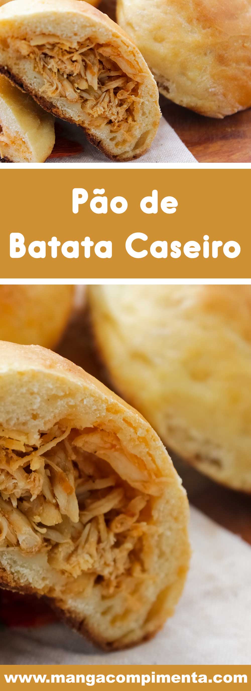 Receita de Pão de Batata Recheado com Frango - Youtube - um lanche delicioso para o final de semana com a família.