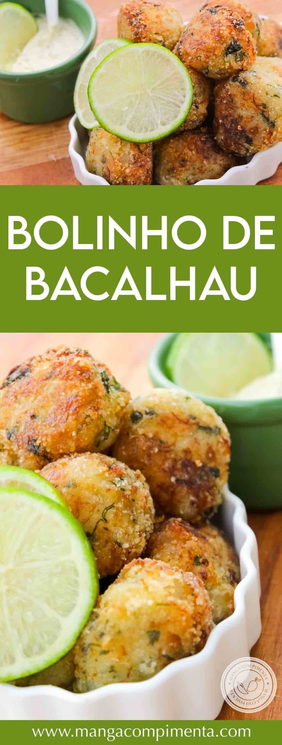 Receita de Bolinho de Bacalhau - um petisco português delicioso. 