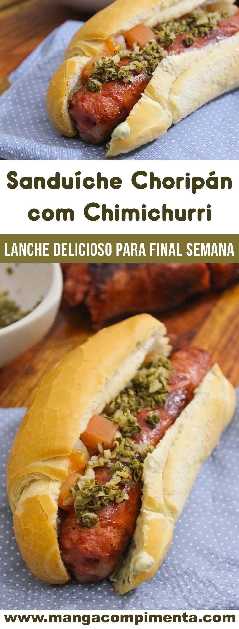 Sanduíche Choripán com Chimichurri - Um lanche delicioso para final de semana!