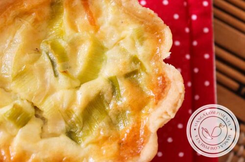 Receita de Mini Quiche de Alho-poró | Finger Food - uma deliciosa tortinha salgada para servir em dias de festa.