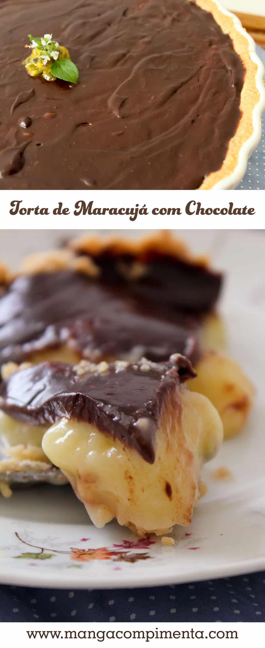Torta de Maracujá com Chocolate | Natal, Ano Novo, Dia dos Namorados e Datas Comemorativas