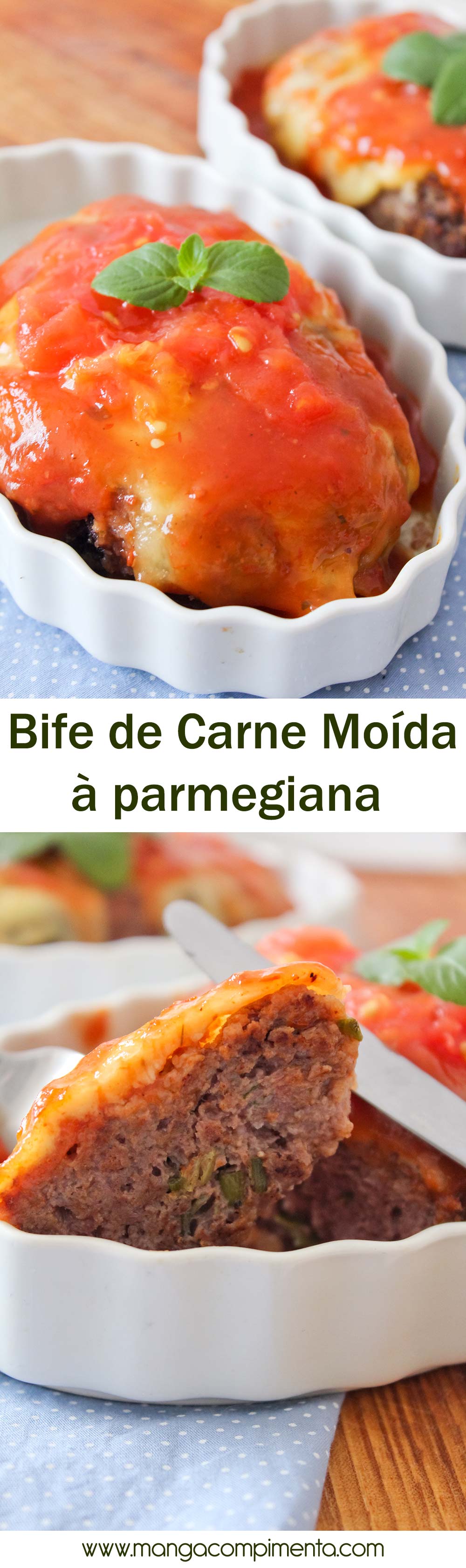 Bife de Carne Moída à Parmegiana | Para o almoço ou jantar da Semana!