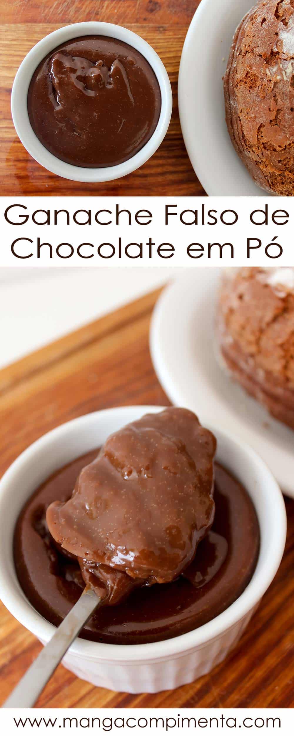 Receita de Ganache Falso de Chocolate em Pó | Para comer de colher ou usar como cobertura de bolo