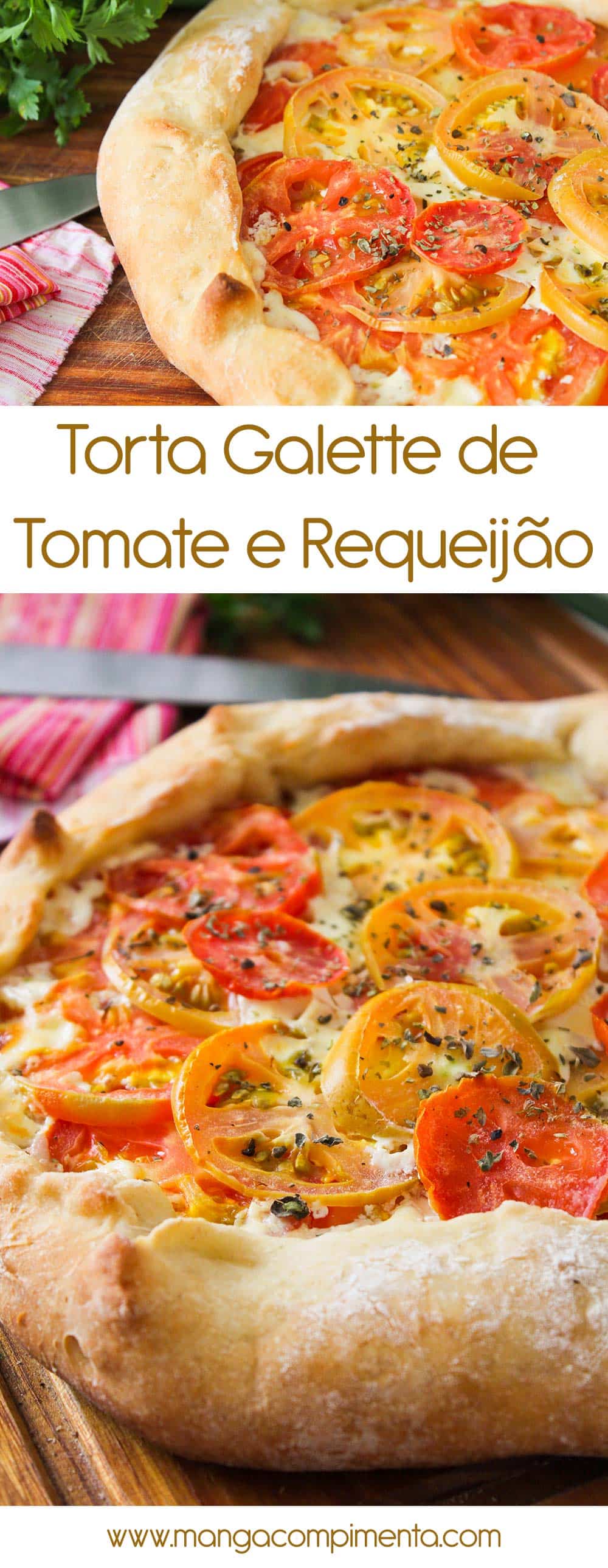 Torta Rústica de Tomate e Requeijão | Lanche da Tarde do final de semana!