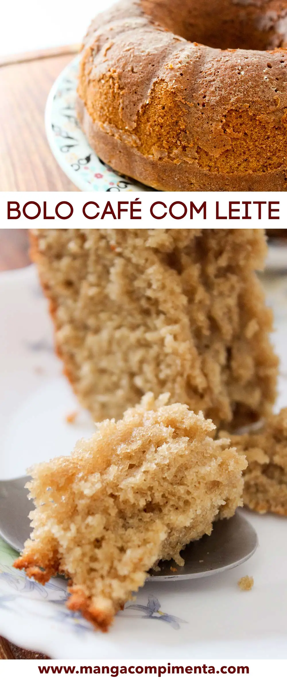 Bolo Café com Leite | Para servir no Café da Manhã ou no Lanche da Tarde!