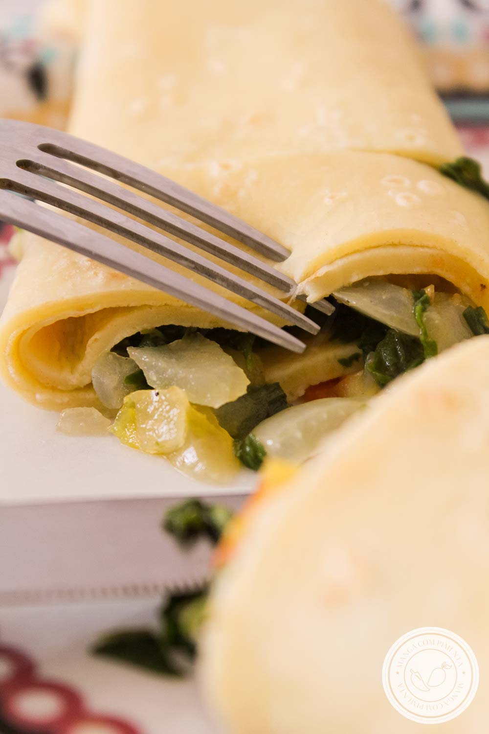 Panqueca Recheada com Espinafre e Tomate - Almoço Nutritivo para semana ou levar na marmita!