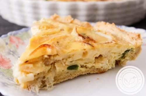 Quiche de Bacalhau com Cebolas Caramelizadas - Aprenda a fazer uma deliciosa torta para datas especiais ou almoço de Domingo.