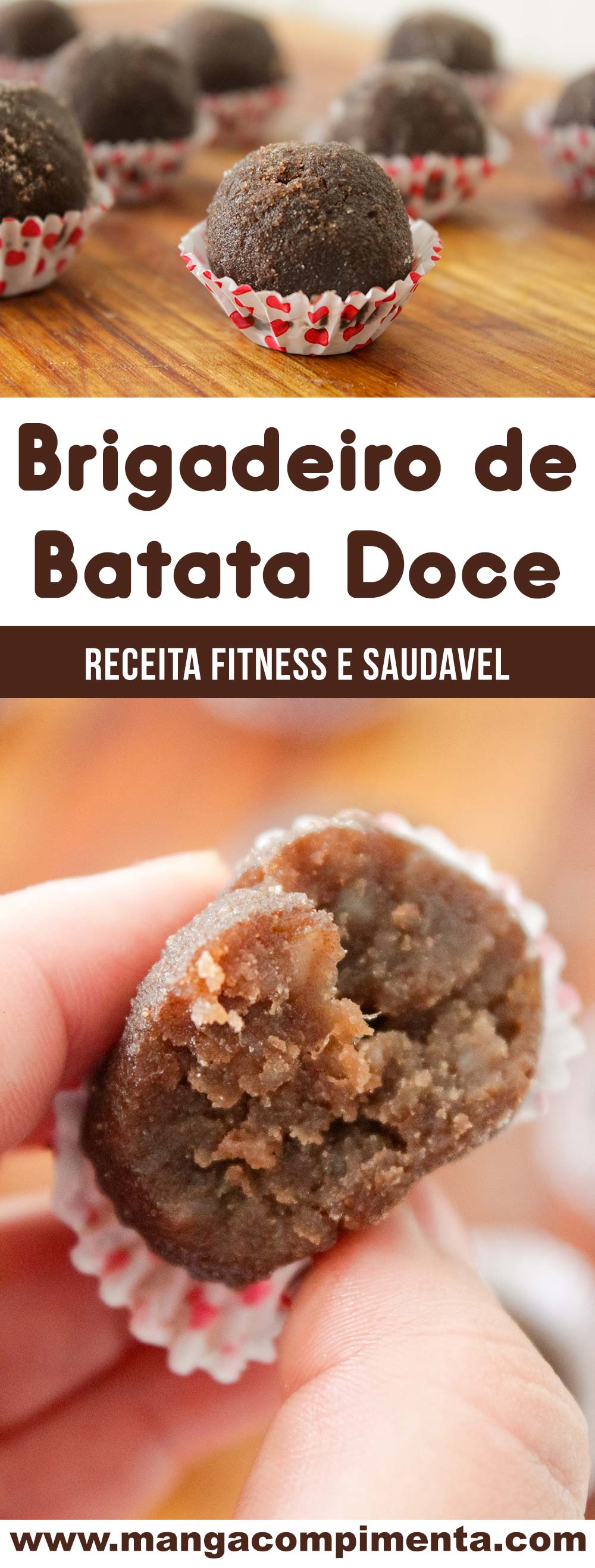Brigadeiro de Batata Doce com Chocolate - um docinho super saudável e delicioso!