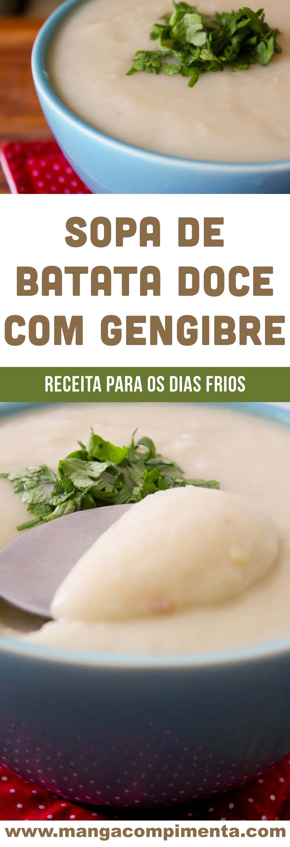 Sopa de Batata Doce com Gengibre - prepare essa delícia para os dias frios!