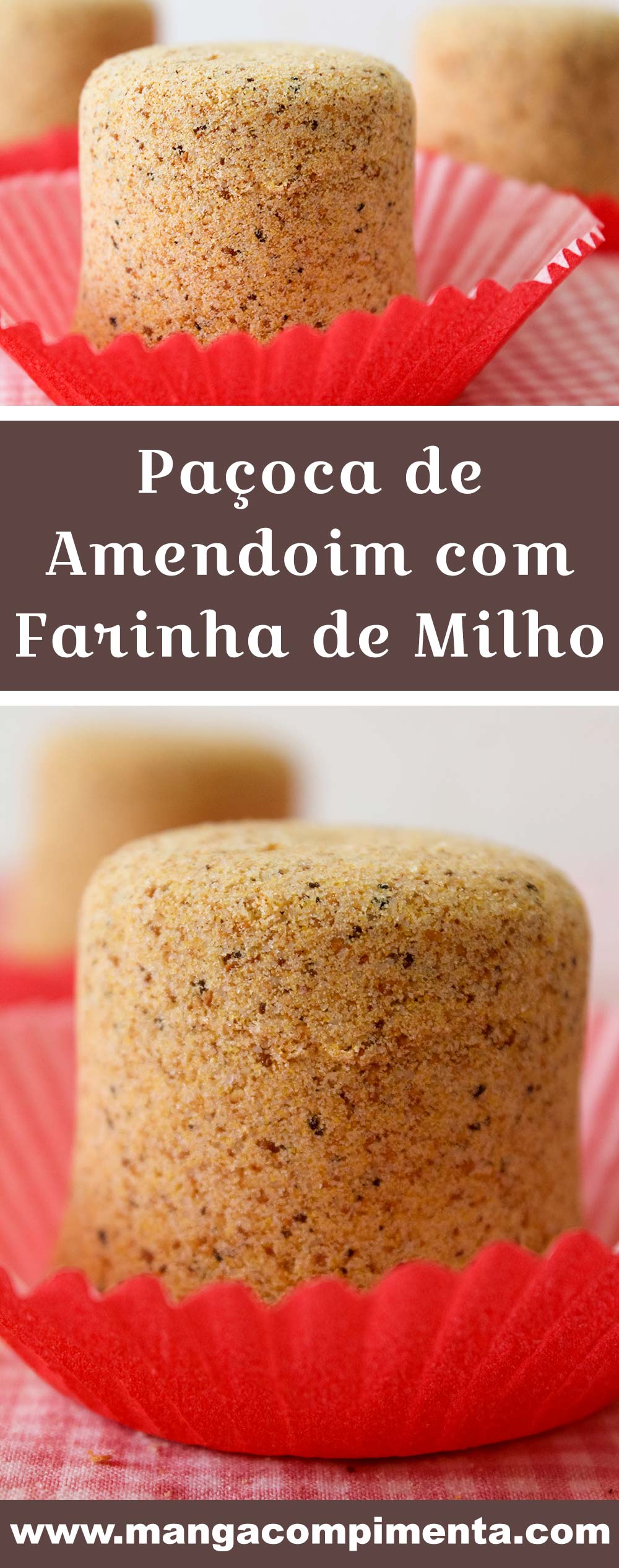 Paçoca de Amendoim feito com Farinha de Milho - Um doce delicioso para sua Festa Junina.