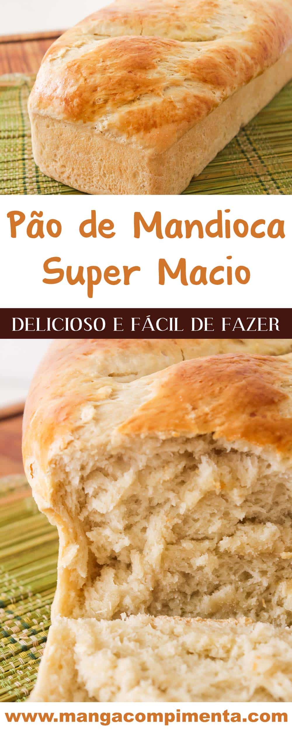 Pão de Mandioca Super Macio - faça essa delícia para o café da manhã ou lanche da tarde.