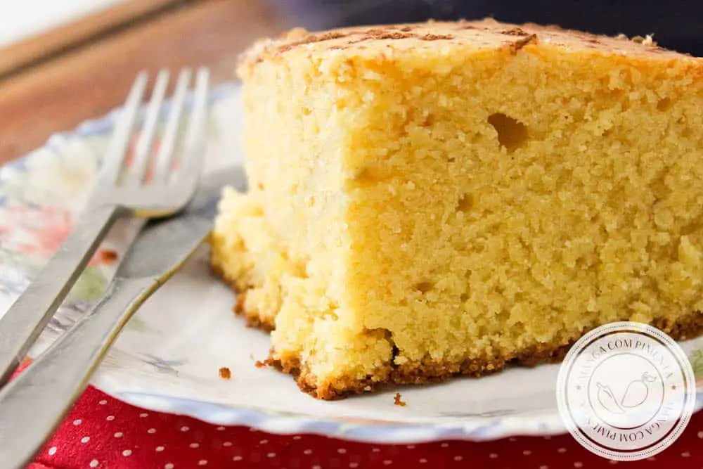 Bolo de Fubá sem Ovos - prepare um lanche delicioso para a família nessa férias de inverno!