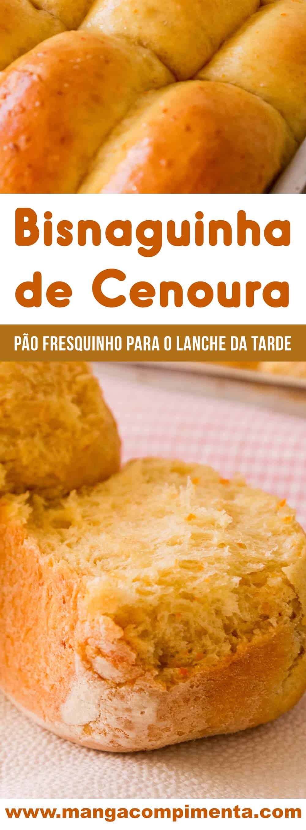 Receita de Pão Bisnaguinha de Cenoura - feito no liquidificador, um lanche gostoso para toda a família!