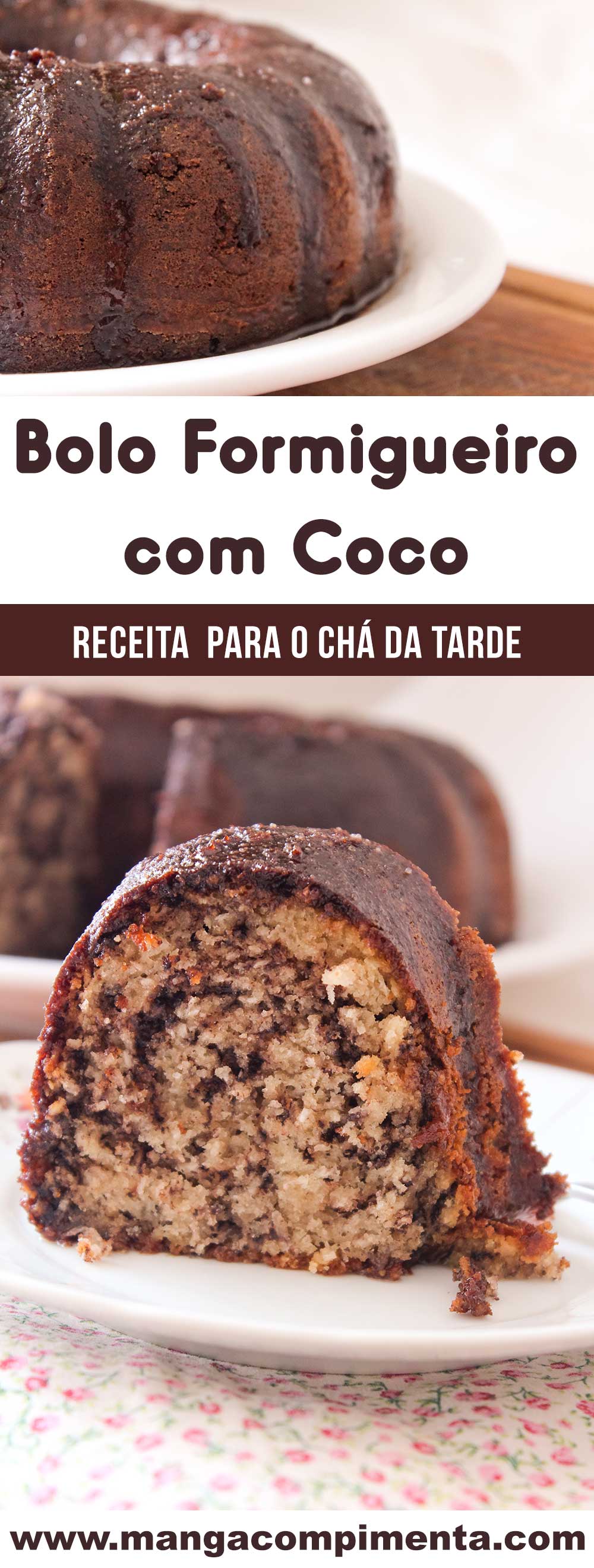 Receita de Bolo Formigueiro com Coco - um doce das antigas para o café da manhã ou lanche da tarde da família!