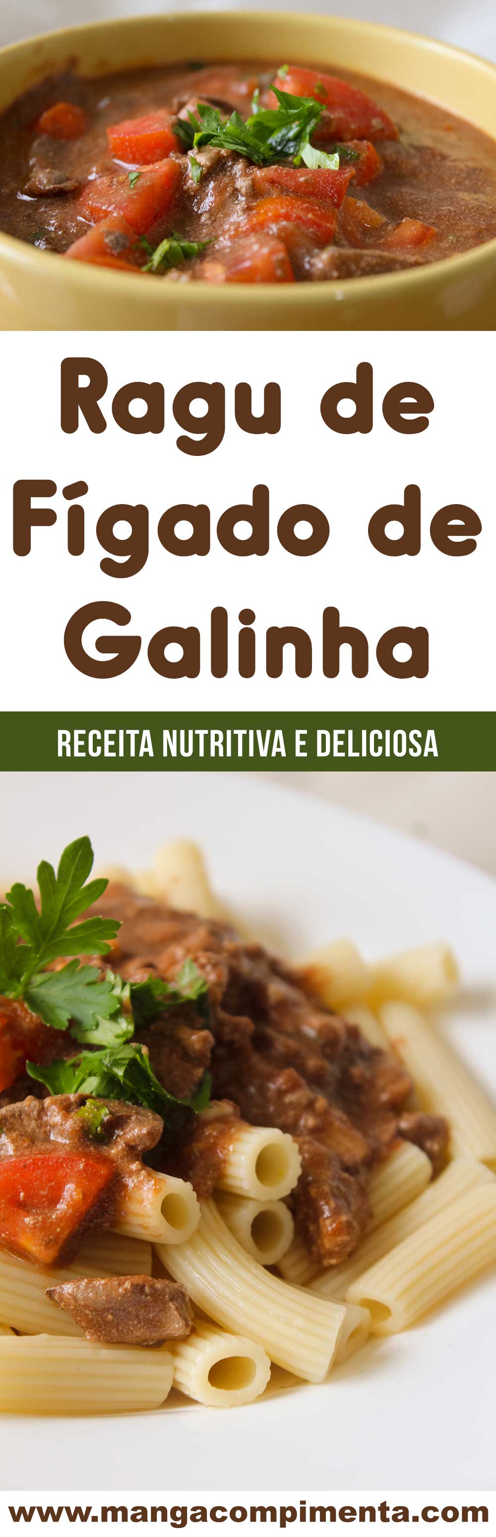 Receita de Ragu de Fígado de Galinha - um prato caseiro, econômico, nutritivo e delicioso para o almoço ou jantar!
