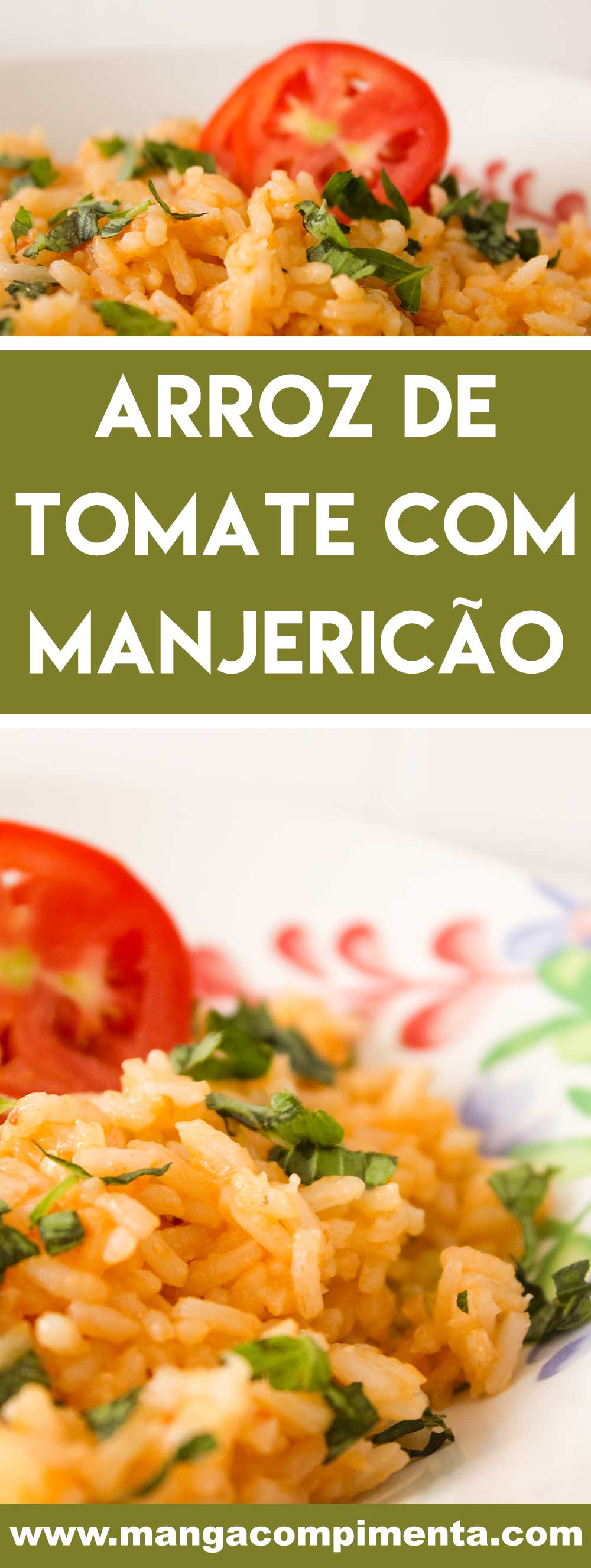Receita de Arroz de Tomate com Manjericão - um prato simples e delicioso para fazer em casa para a família!