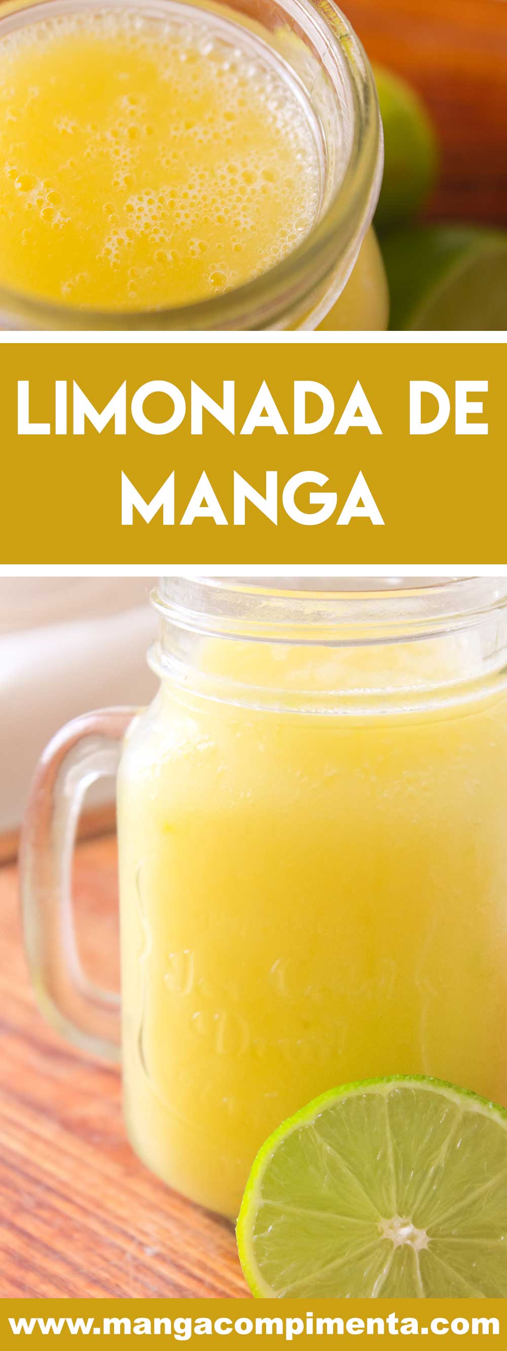 Receita de Limonada de Manga - uma bebida refrescante para servir aos seus convidados e família no verão!