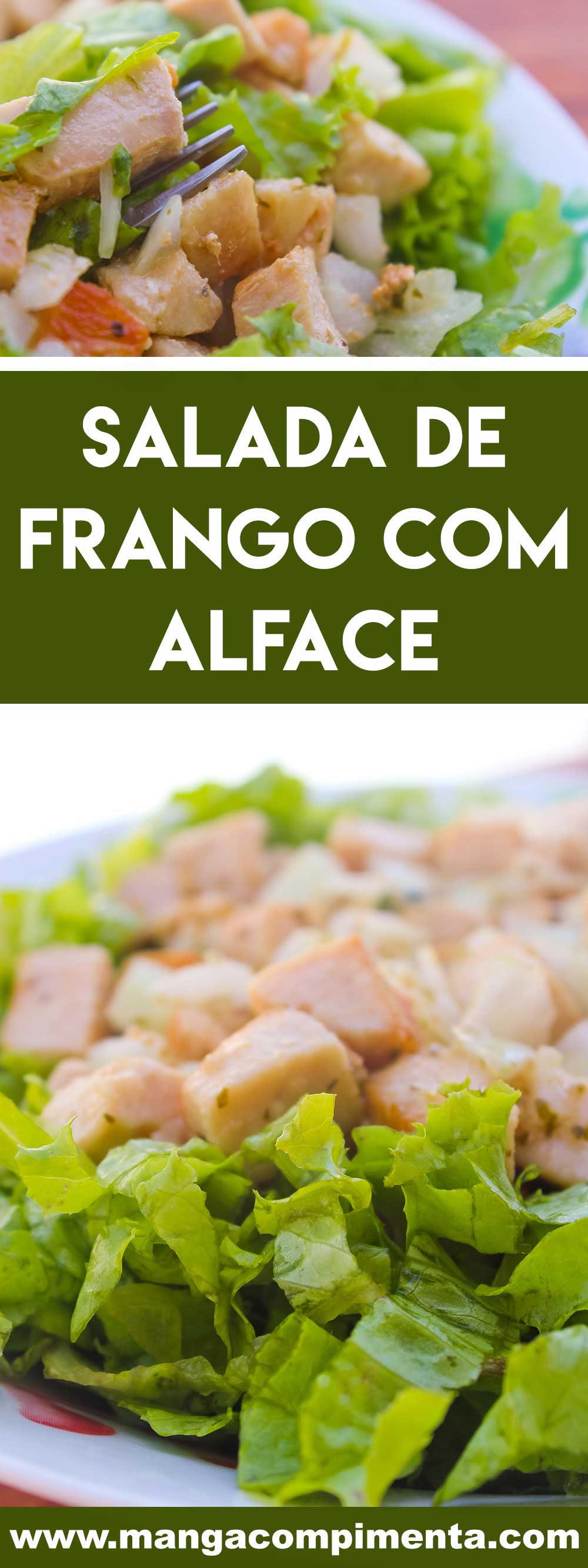 Receita de Salada de Frango com Alface - um prato delicioso para os dias quentes de verão.