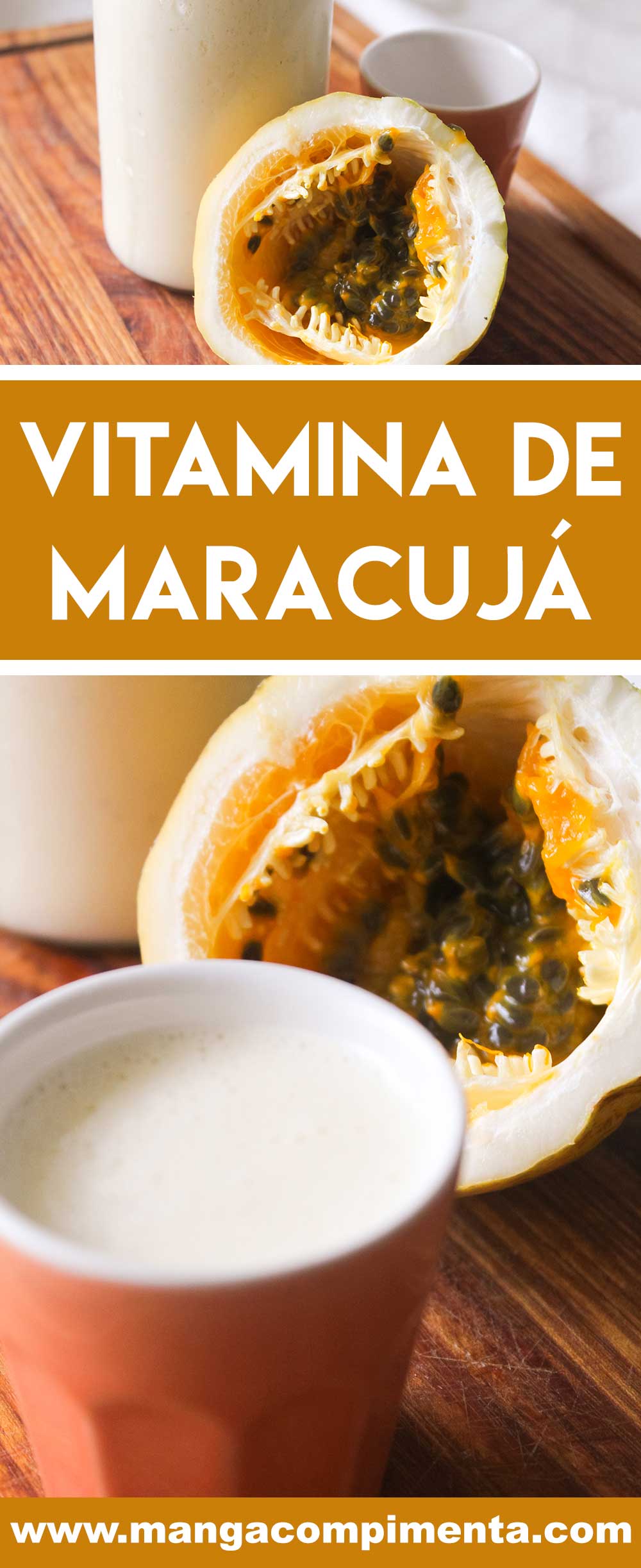 Receita de Vitamina de Maracujá - uma bebida calmante e deliciosa para começar bem o dia.