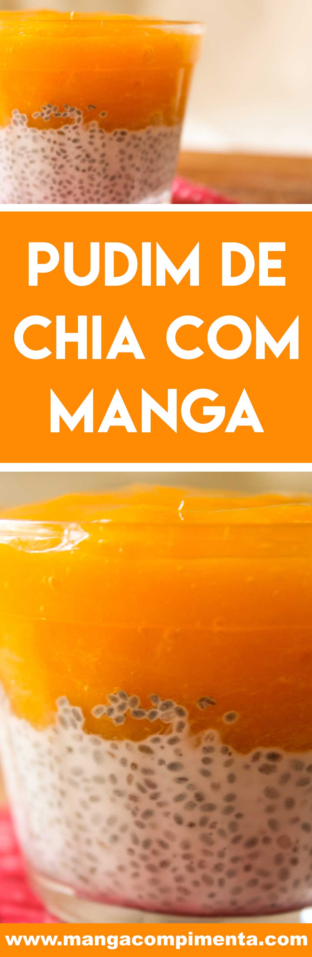 Receita de Pudim de Chia com Manga - uma sobremesa vegana deliciosa para os dias quentes!