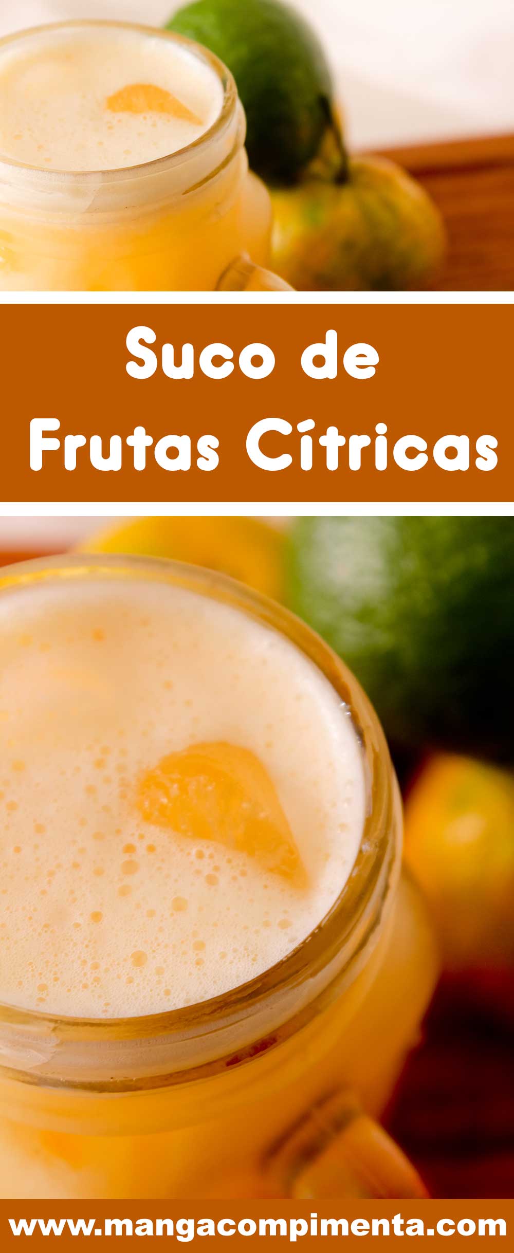 Receita de Suco de Frutas Cítricas - prepare essa bebida saborosa para o lanche da tarde.