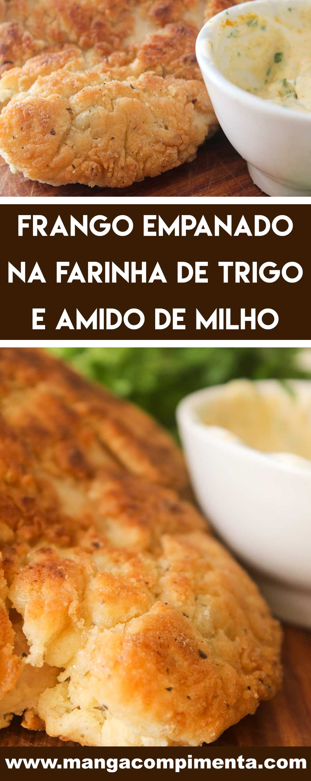 Receita de Frango Empanado na Farinha de Trigo - um prato delicioso para o almoço da semana ou para petiscar no final de semana com os amigos.