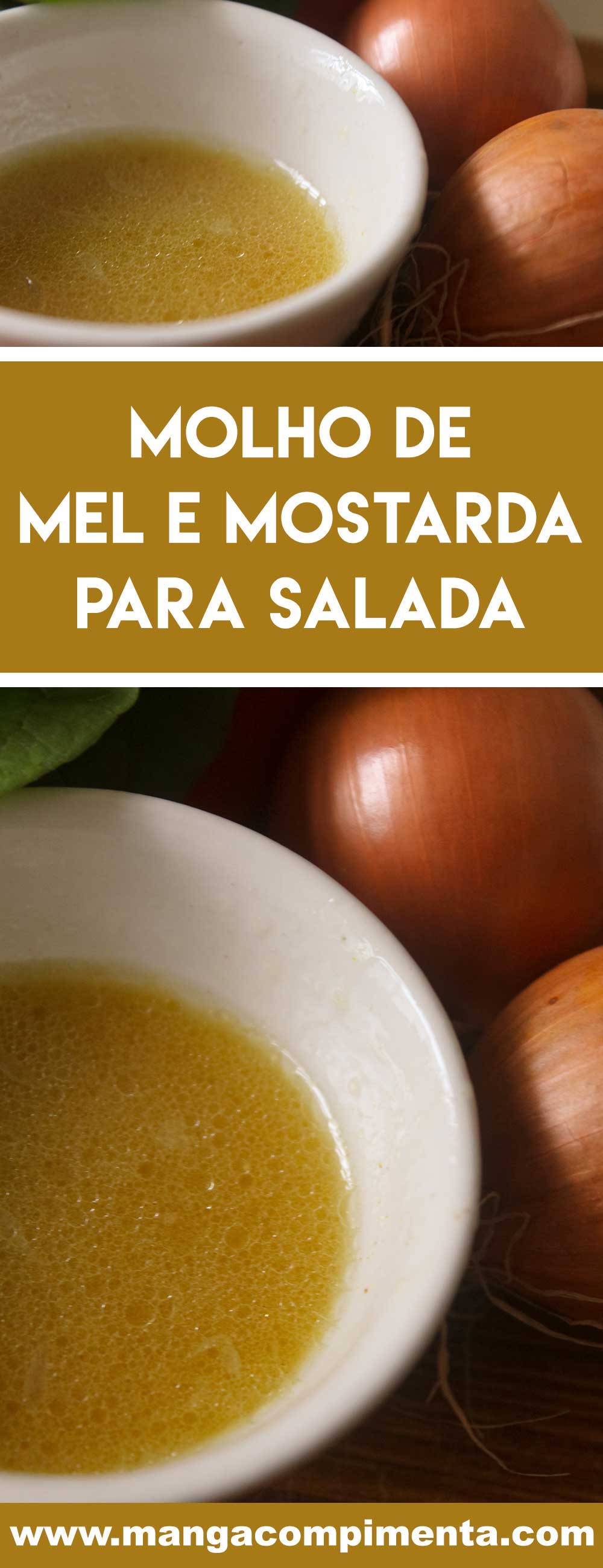 Receita de Molho de Mel e Mostarda para Salada - deixe as folhas de alface mais gostosa com esse tempero caseiro.