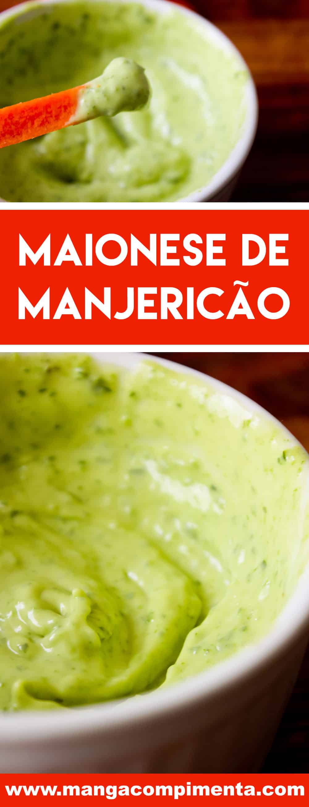 Receita de Maionese de Manjericão - uma pasta deliciosa para passar no pão ou para petiscar com os amigos!