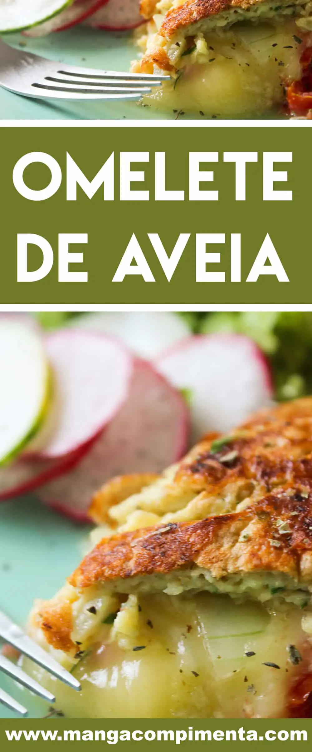 Receita de Omelete de Aveia com Queijo e Tomate - um prato nutritivo para os dias corridos da semana!