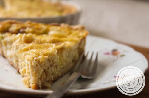 Receita e Quiche de Alho-poró e Cebola Caramelizada - uma torta deliciosa para servir no final de semana ou nas Festas de Final de Ano.