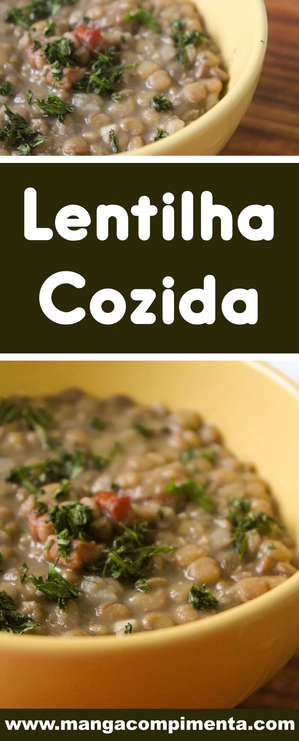 Receita de Lentilha Cozida - um prato básico e simples de preparar em casa para a família!