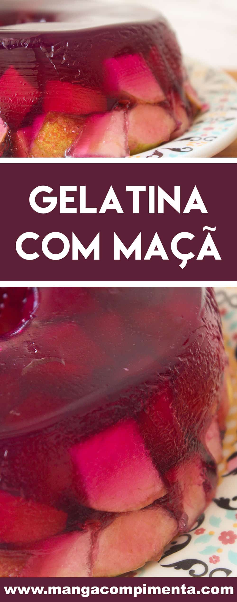 Receita de Gelatina com Maçã - prepare essa receita fácil para a sobremesa das Festas do Final de Ano.