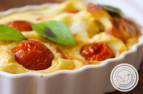 Receita Clafoutis de Queijo e Tomate Cereja - perfeito para as festas de final de ano ou para o almoço do final de semana.